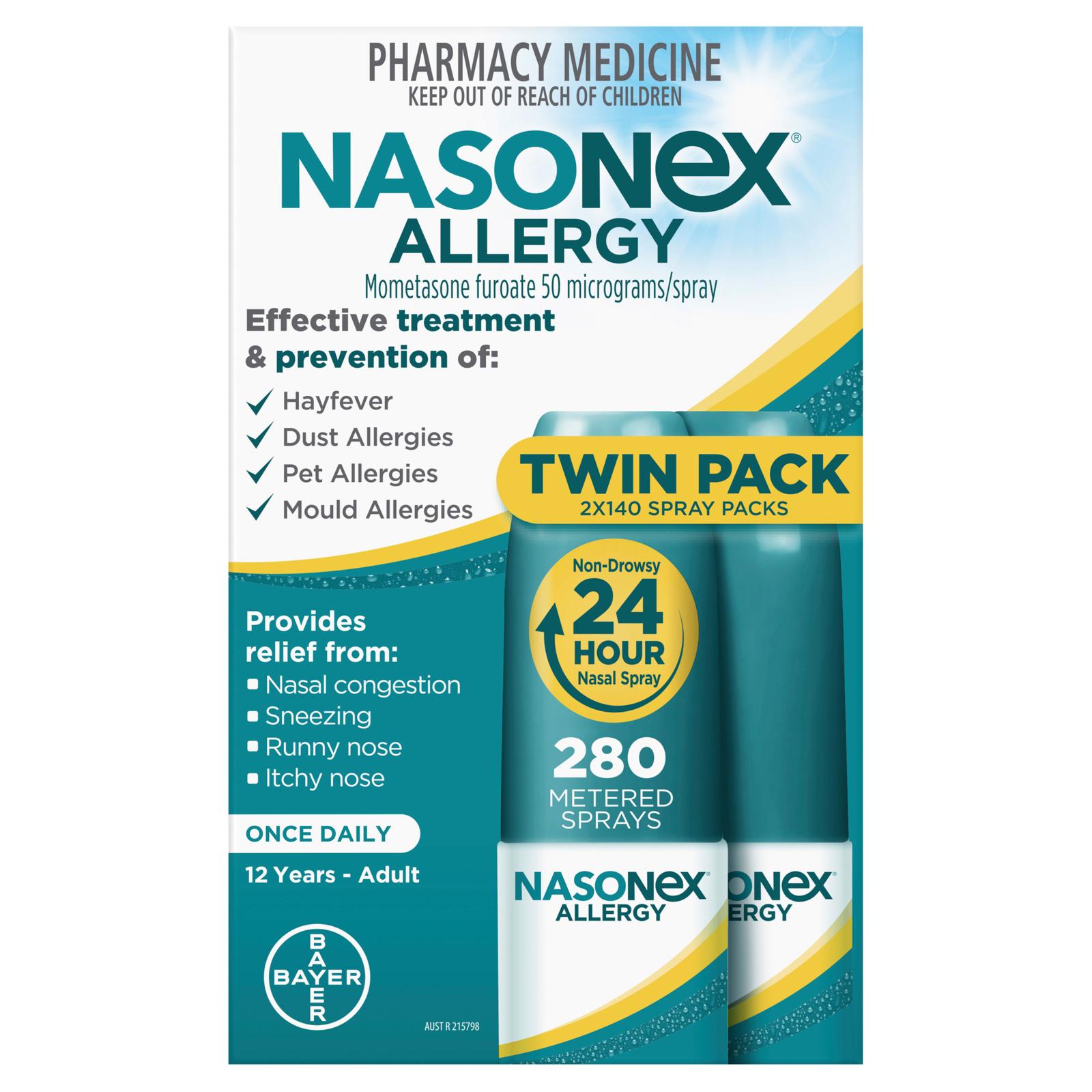 Buy Nasonex Twin Pack 140 Wizard Pharmacy