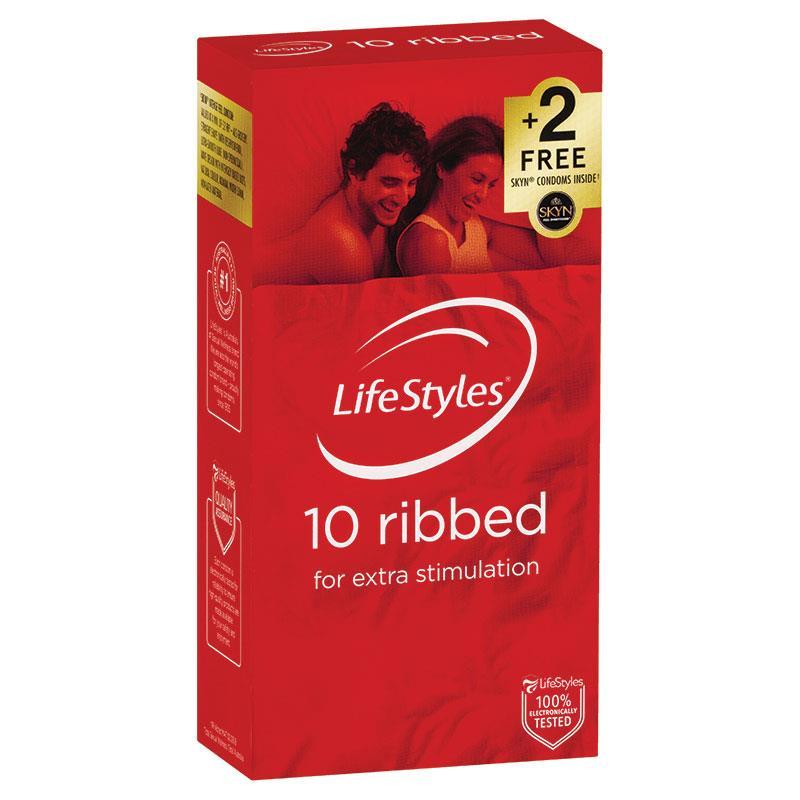Buy Lifestyles Ribbed Condoms 10 Pack Wizard Pharmacy