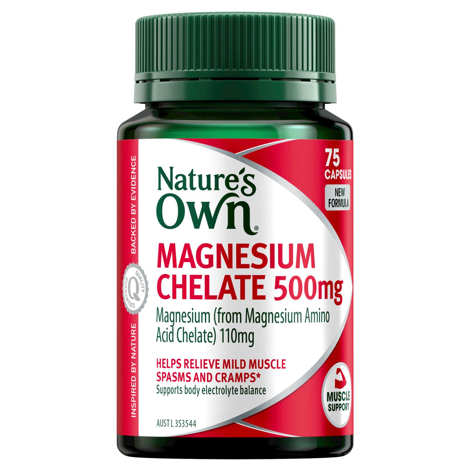Buy Natures Own Magnesium Chelate 500mg Capsules 75 Wizard Pharmacy