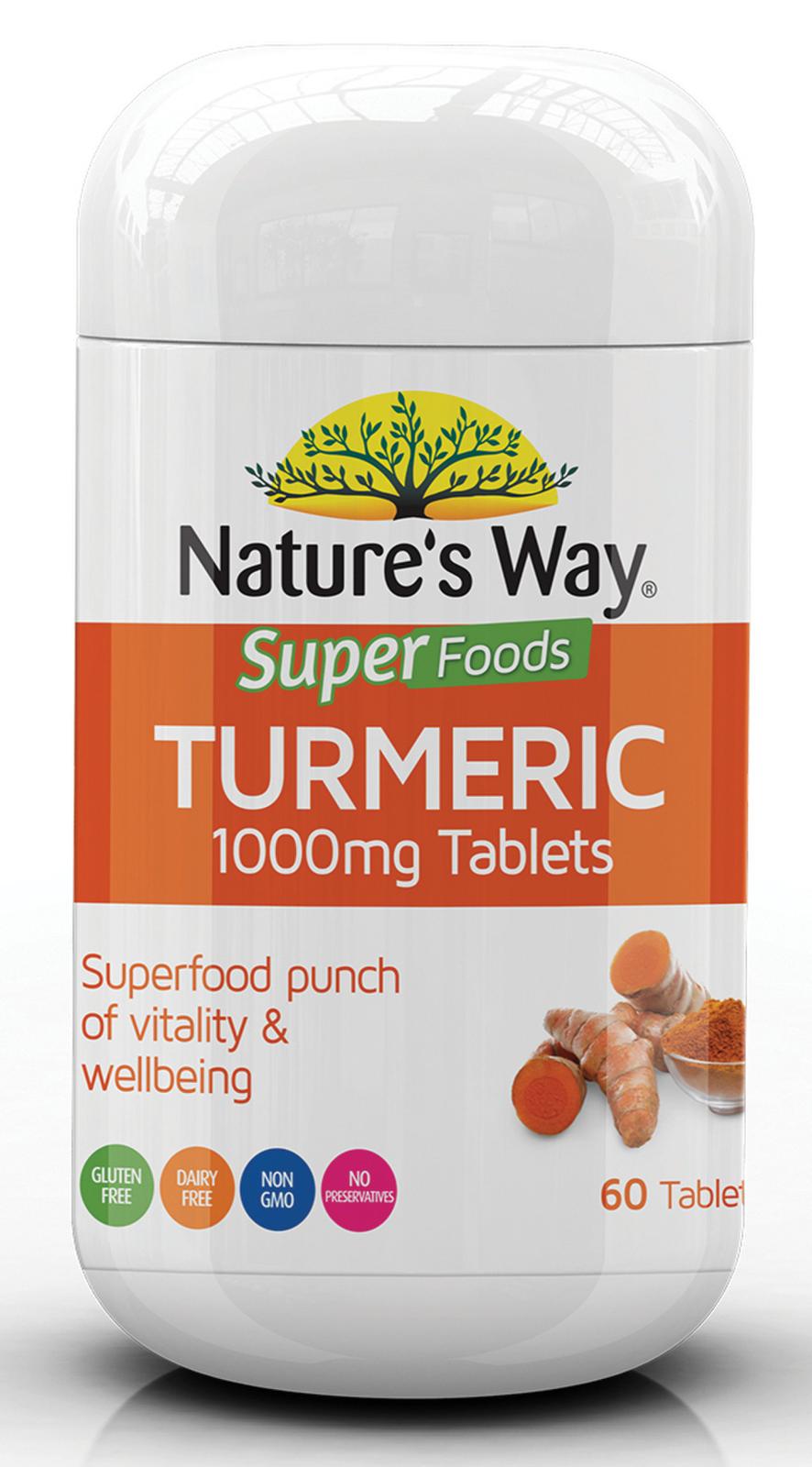 Buy Natures Way Superfoods Turmeric 1000mg Tablets 60 Wizard Pharmacy