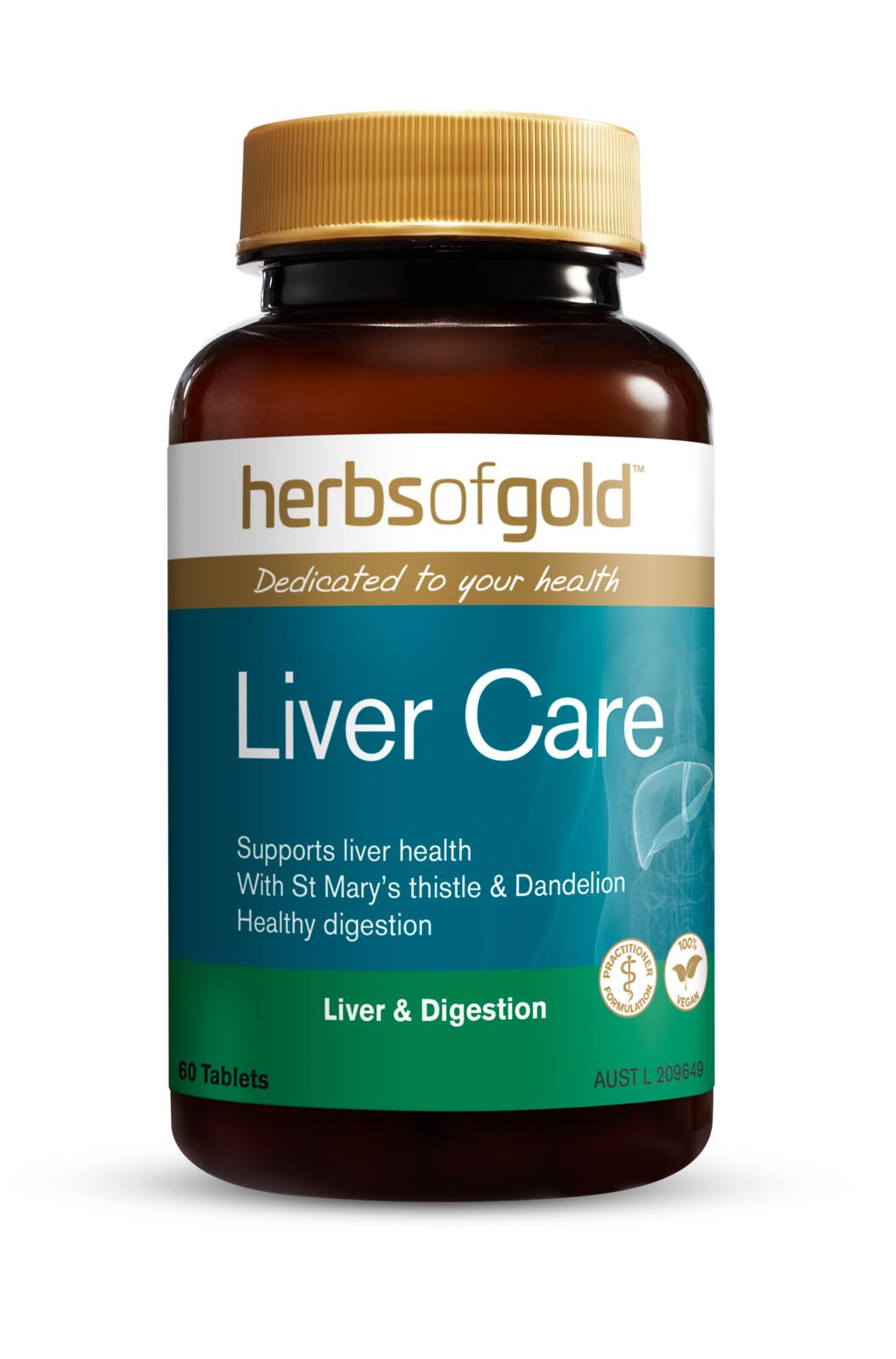 Buy Herbs Of Gold Liver Care Tablets 60 Wizard Pharmacy