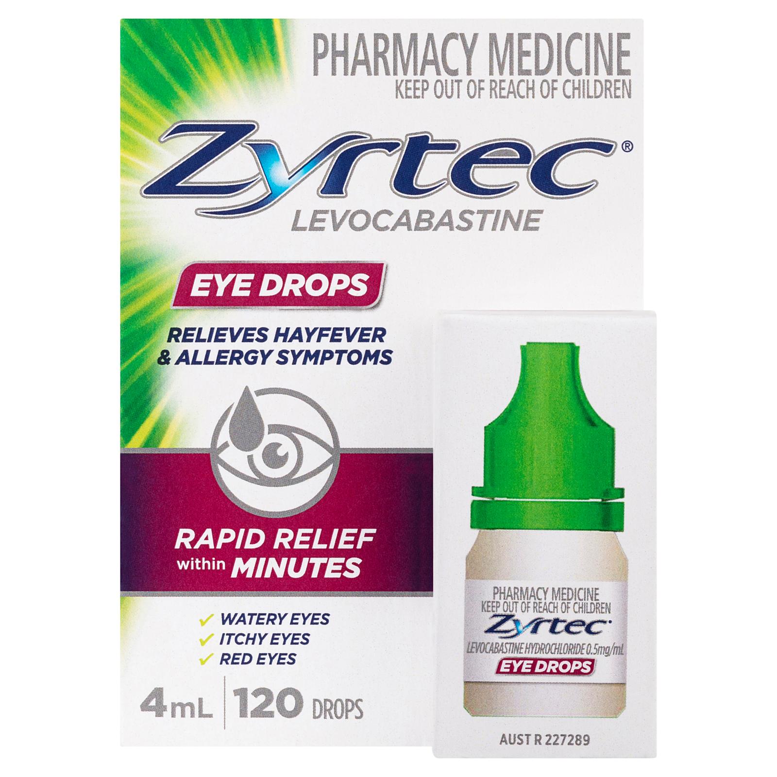 Buy Zyrtec Hayfever And Allergy Eye Drops 4ml Wizard Pharmacy