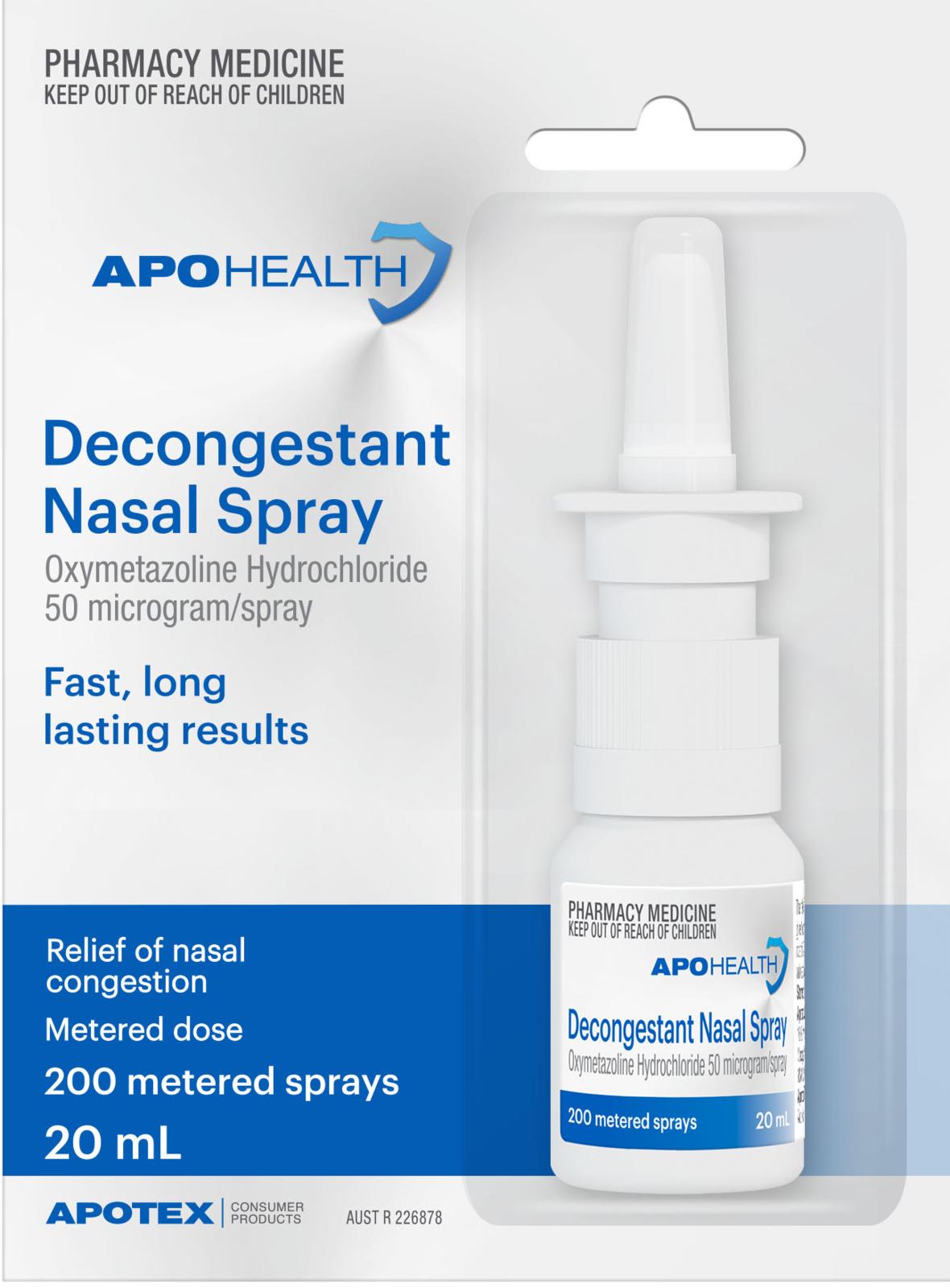 Buy APOHEALTH Decongestant Nasal Spray 20ml Wizard Pharmacy