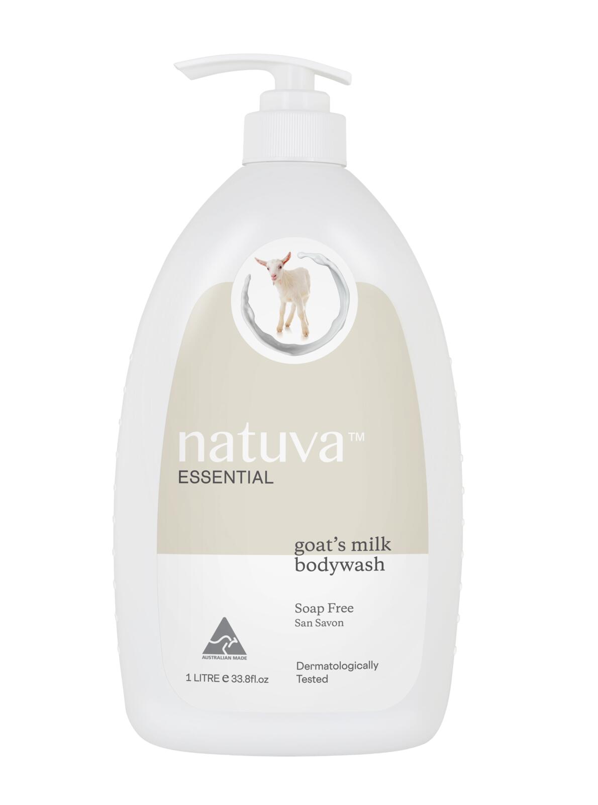 Buy Natuva Body Wash Goats Milk 1L Wizard Pharmacy