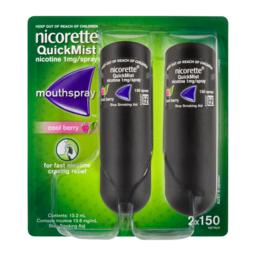 Nicorette Quickmist Spray Berry 2 Pack Chemist Perth Wizard Discount Pharmacy Perth Chemists Wa Pharmacies